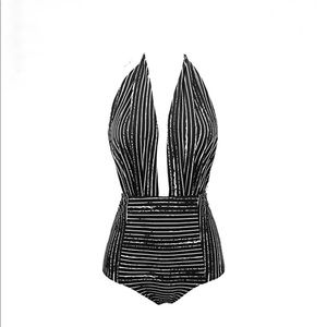 Retro Backless One piece Swimsuit